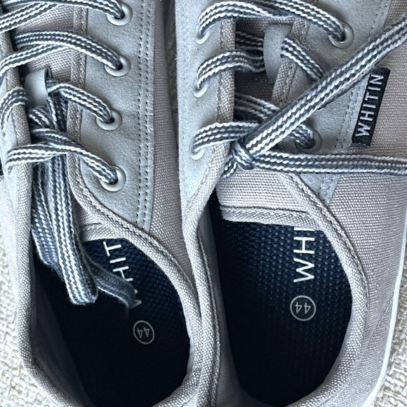 WHITIN Men's Shoes Wide toe box shoes Minimalist grey canvas shoes size 44 - Picture 6 of 6